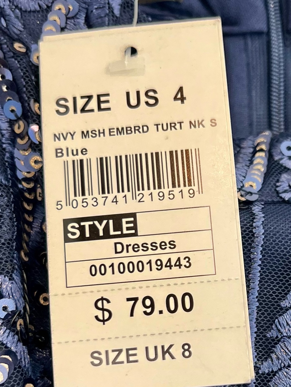 Blue Sequin Women homecoming or cocktail party dress